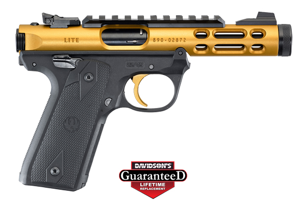 RUGER MARK IV 22/45 LITE 22LR 4.4" BULL AS GOLD ANODIZED - for sale
