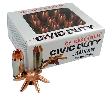 G2 RESEARCH CIVIC DUTY AMO 40 S&W 122GR 1000 FPS 2... - for sale