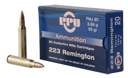 PPU STANDARD RIFLE AMO 223 REM 55GR FMJ 20RD (50 B... - for sale