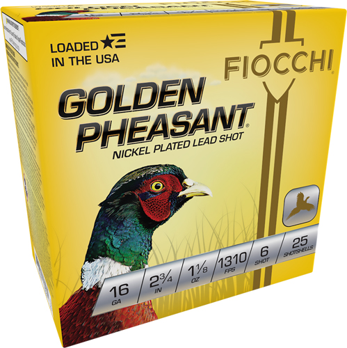 FIOCCHI GOLDEN PHEASANT AMO 16GA 2.75 IN 1 1/8 OZ ... - for sale