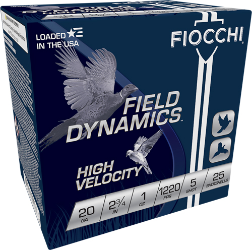 FIOCCHI HV LEAD AMO 20GA 2.75 IN 1 OZ #5 1220FPS 2... - for sale