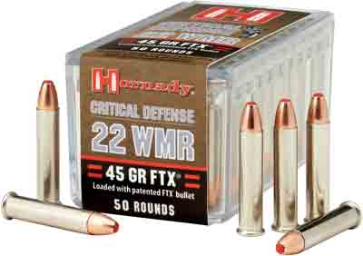 Hornady - Critical Defense - .22 Mag - AMMO 22WMR 45GR FTXCD 50/BX for sale