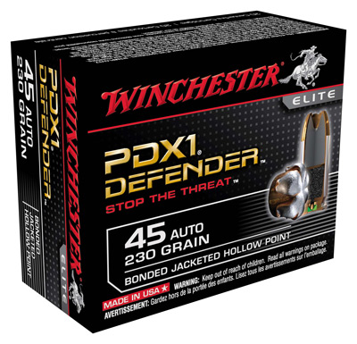 WINCHESTER SUPREME 45 ACP 230GR PDX1 DEF HP 20RD 10BX/CS - for sale
