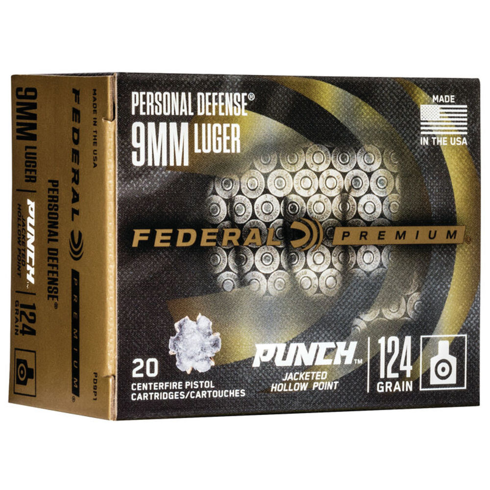 FEDERAL PUNCH 9MM LUGER 124GR JHP 20RD 10BX/CS - for sale