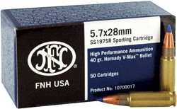 FN 5.7X28 40GR V-MAX SS197SR 50RD 10BX/CS - for sale